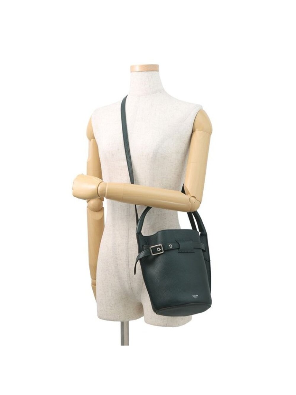 ★SOLD★ Celine Handbag Big Bag Nano Bucket 2-Way Dark Green - Picture 5 of 10